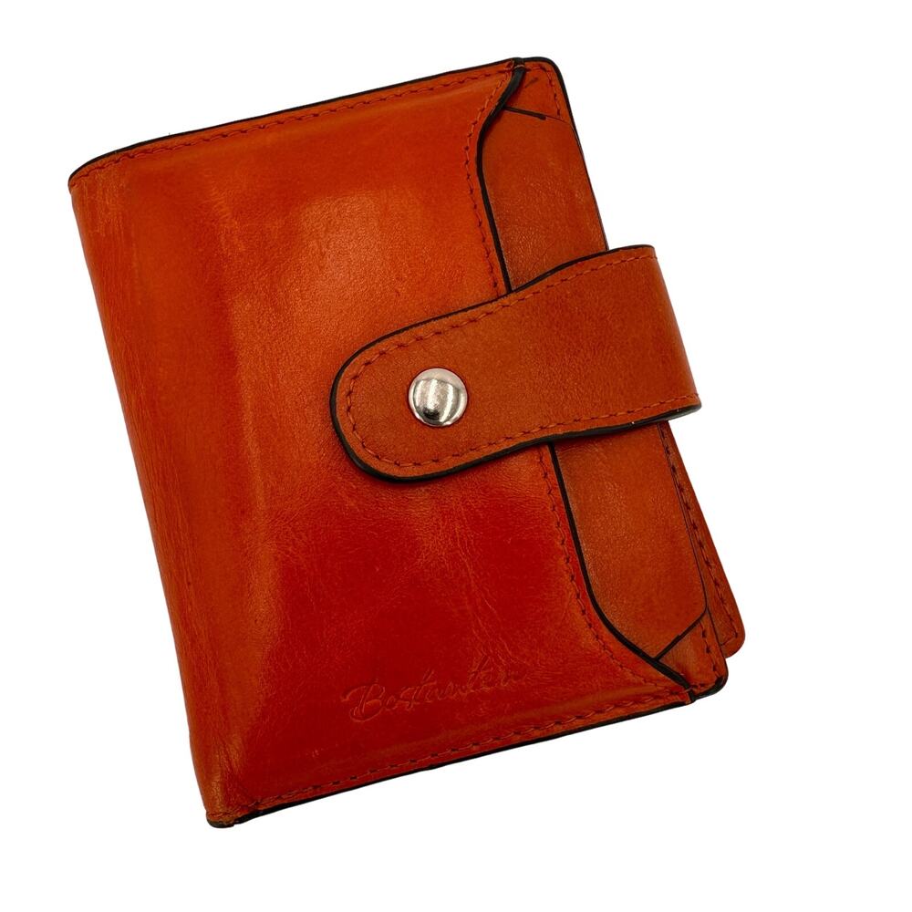 Bostanten Women's  Brown Leather Lnna Hand Tooled Wallet